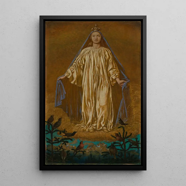 Marie in veste di Regina del Cielo - Hans Thoma — quadro incorniciato alla parete
