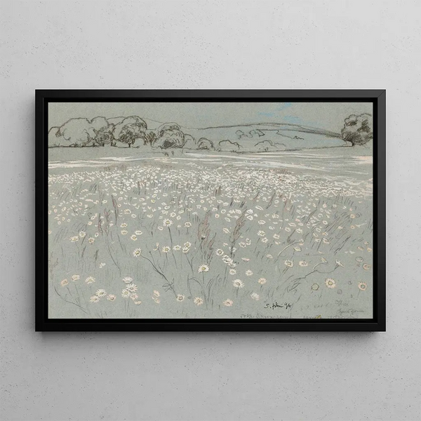 Prairie avec des marguerites - Hans Thoma — quadro incorniciato alla parete