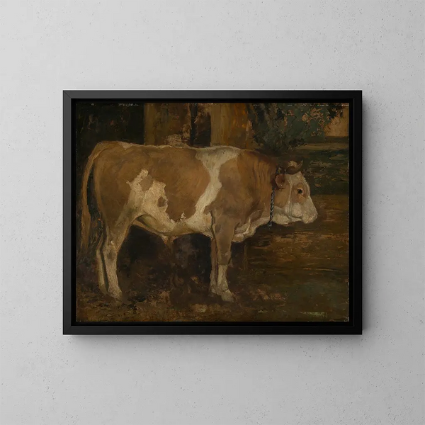 Bue nel bosco - Hans Thoma — quadro incorniciato alla parete