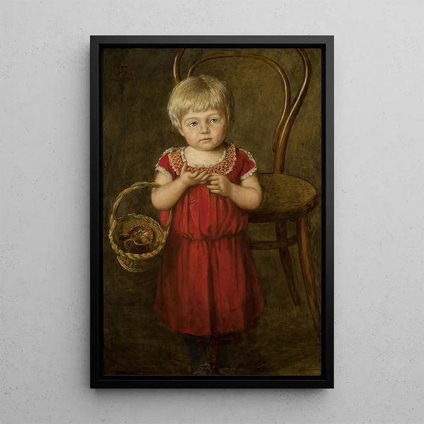 Portrait d'Ela avec un panier - Hans Thoma — quadro incorniciato alla parete