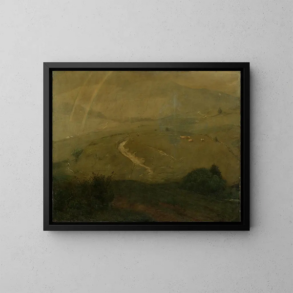 Pioggia nella Foresta Nera - Hans Thoma — quadro incorniciato alla parete