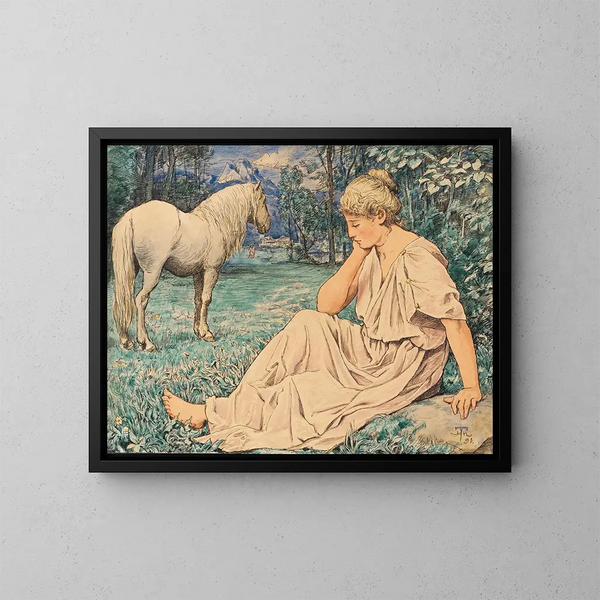 Moissis et assis - Hans Thoma — quadro incorniciato alla parete