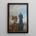 La Tentazione di Cristo - Hans Thoma — quadro incorniciato alla parete