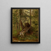 Interno della foresta con un ragazzo che legge - Hans Thoma — quadro incorniciato alla parete