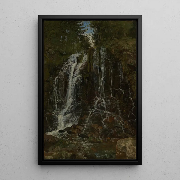 Cascade près de Saint-Blasien - Hans Thoma — quadro incorniciato alla parete