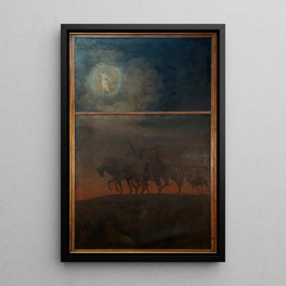 Hans Thoma - Weihnachtstriptychon Zug der Heiligen 3 Knige.webp