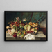 Nature morte di frutti - Hans Zatzka — quadro incorniciato alla parete