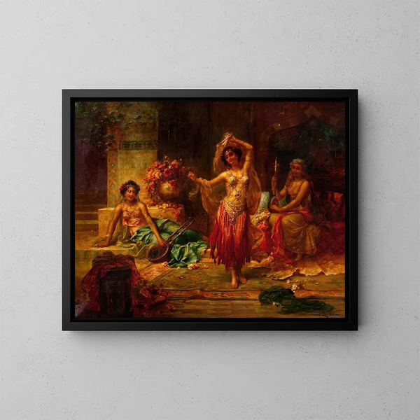 Divertimenti di harem - Hans Zatzka — quadro incorniciato alla parete