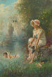 Amour au bord de la rivière - Hans Zatzka — vista dell’opera