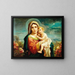Vergine con Bambino e putti - Hans Zatzka — quadro incorniciato alla parete