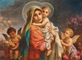 Vergine con Bambino e putti - Hans Zatzka — vista dell’opera
