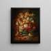 Nature morte con fiori e farfalle - Hans Zatzka — quadro incorniciato alla parete