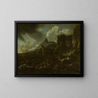 Naufrage dans une tempête - Hans de Jode — quadro incorniciato alla parete