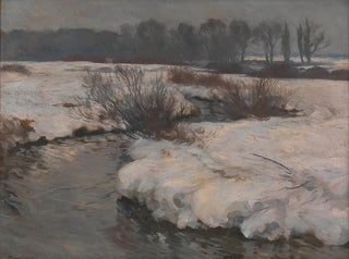 Hans von Hayek - Bach im Winter Landschaft.webp
