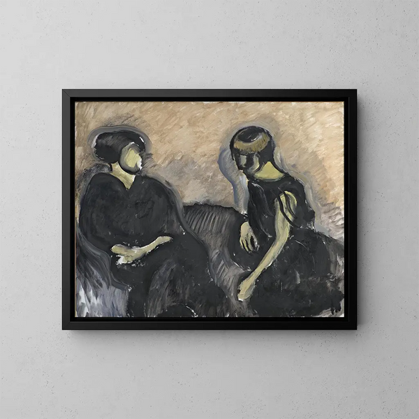 Due signore - Harald Giersing — quadro incorniciato alla parete