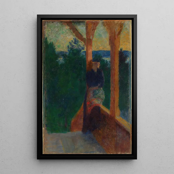 Sur la véranda - Harald Sohlberg — quadro incorniciato alla parete