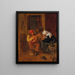 Un intérieur con contadini che suonano musica - Harmen Hals — quadro incorniciato alla parete