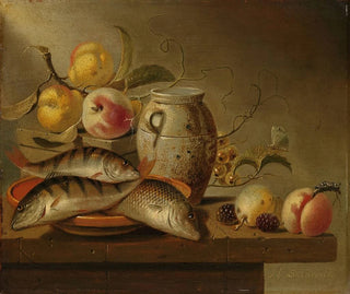 Harmen Steenwyck - Still Life with Earthenware Jar Fish and Fruit.webp