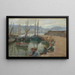 Ragazzi sul muro del porto di Penzance - Harold Charles Francis Harvey — quadro incorniciato alla parete