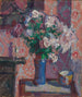 Rose in un vaso blu - Harold Gilman — vista dell’opera