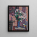 Rose in un vaso blu - Harold Gilman — quadro incorniciato alla parete