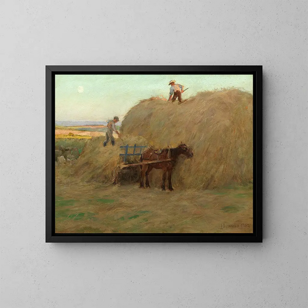 Costruire il fieno - Harold Harvey — quadro incorniciato alla parete