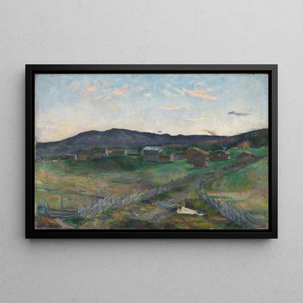 Autunno a Strølsjen - Harriet Backer — quadro incorniciato alla parete