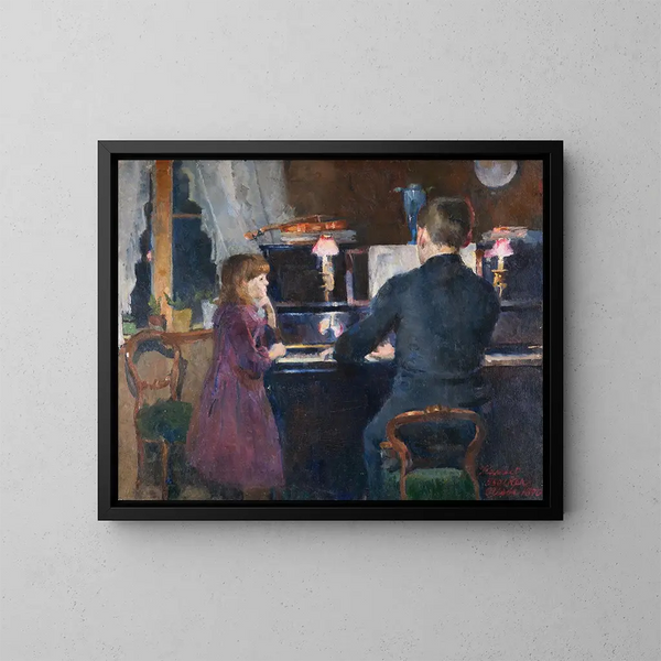 Grand Frère joue - Harriet Backer — quadro incorniciato alla parete