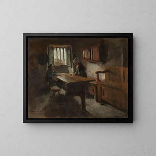 Harriet Backer - Farm Interior from Rochefortenterre Brittany.webp