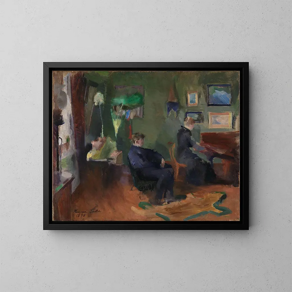 Musica interna di Kristiania - Harriet Backer — quadro incorniciato alla parete