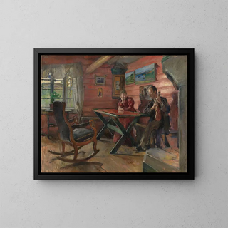 Harriet Backer - The Living Room at Kolbotn Hulda and Arne Garborgs home.webp