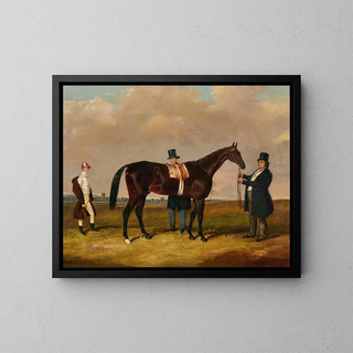 Harry Hall - Lord Howth With His Racehorse St Lawrence His Trainer And His Jockey Ford.webp