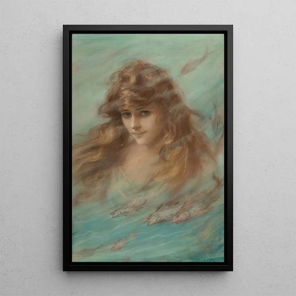 Femme parmi les poissons - Haskell Coffin — quadro incorniciato alla parete
