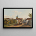 1823 - Hauptstrasse e chiesa a Lörrach — quadro incorniciato alla parete