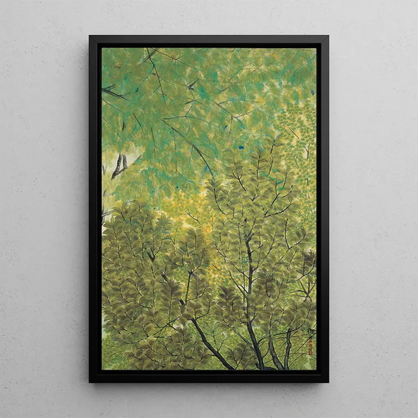 Nuove foglie - Hayami Gyoshū — quadro incorniciato alla parete