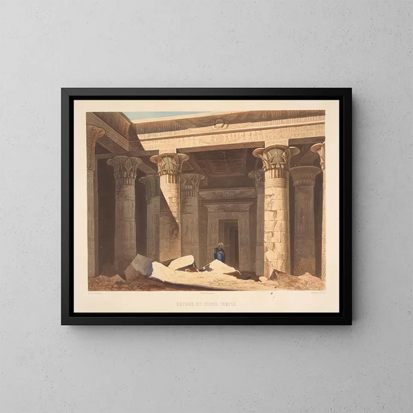 Entrée del grande tempio - Hector Horeau — quadro incorniciato alla parete