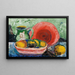 Natura morta con piatto rosso, brocca e limone - Hedwig Wagner — quadro incorniciato alla parete
