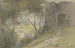 Vista di Falkenstein con le rovine e la chiesa nella valle - Heinrich Adolf Valentin Hoffmann — vista dell’opera