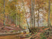 in legno d'autunno con un ponte su un ruscello - Heinrich Böhmer — vista dell’opera