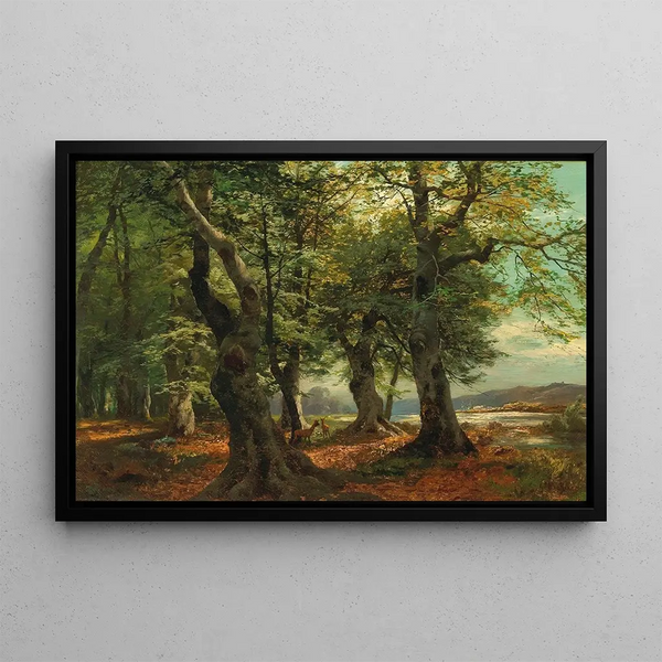 Heinrich Bhmer - Rehwild im Buchenwald.webp