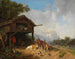 Chez le maréchal-ferrant dans les montagnes - Heinrich Bürkel — vista dell’opera
