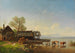 Il lago di Starnberg con vista sulla catena montuosa del Wetterstein - Heinrich Bürkel — vista dell’opera