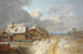 Le case di Forstenried in inverno - Heinrich Bürkel — vista dell’opera