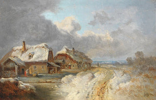 Heinrich Brkel - Die Huser von Forstenried im Winter.webp