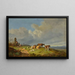 Al pascolo - Heinrich Bürkel — quadro incorniciato alla parete