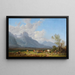 Pastori sul lago - Heinrich Bürkel — quadro incorniciato alla parete
