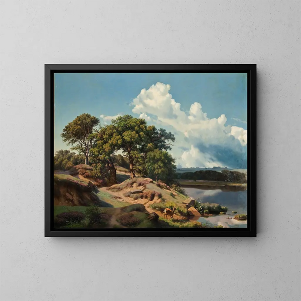 Paesaggio danese - Heinrich Buntzen — quadro incorniciato alla parete