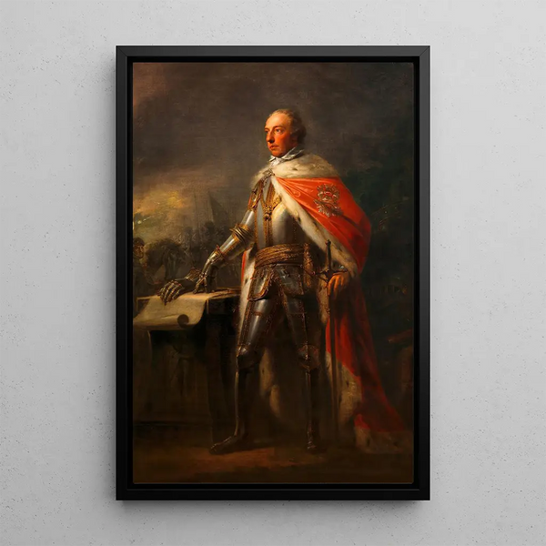 L'imperatore Giuseppe II in armatura - Heinrich Friedrich Füger — quadro incorniciato alla parete