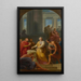 Sainte Catherine argumentant contre i filosofi pagani davanti all'imperatore Massenzio - Heinrich Friedrich Füger — quadro incorniciato alla parete