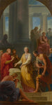 Sainte Catherine argumentant contre i filosofi pagani davanti all'imperatore Massenzio - Heinrich Friedrich Füger — vista dell’opera